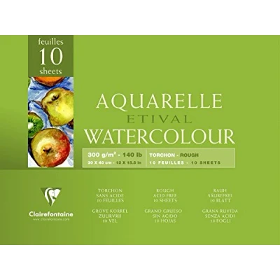 Abbildung von 4 x Clairefontaine Aquarellblock 30x40cm 250g rau