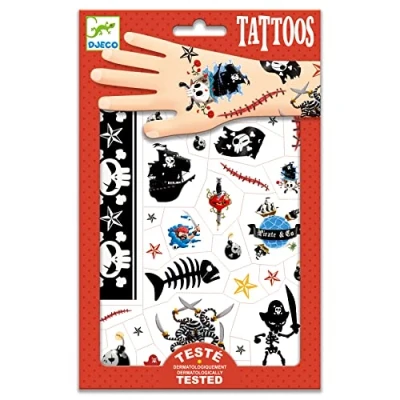 Abbildung von Djeco Piratentattoos, beige, 2 (DJ09584A), verschiedene Farben/Modelle