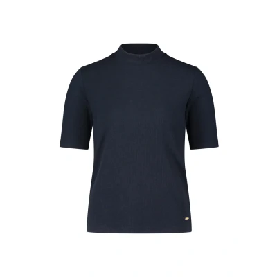 Abbildung von Betty &amp; Co AVEC Structure À COL Droit Tshirt basic, Damen, Größe: Large, Navy blue