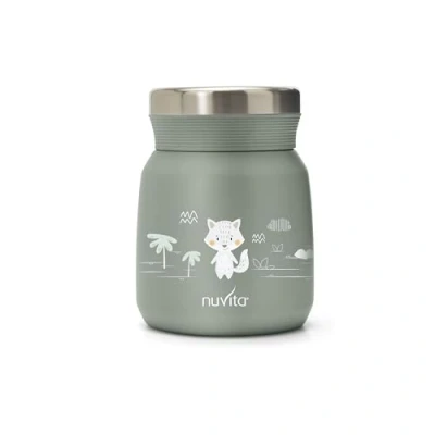 Abbildung von Nuvita 4471 Thermoskanne für heiße und kalte Speisen Thermobehälter warme Lebensmittel Babynahrungsbehälter Kinder Sage Green