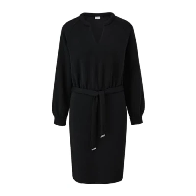 Abbildung von s.Oliver Black Label MIT RAGLANÄRMLEN Jerseykleid, Damen, Größe: 38, Schwarz
