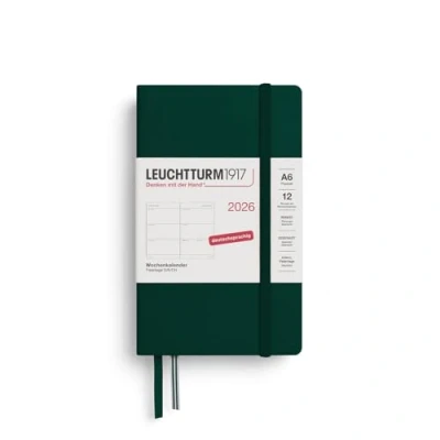 Abbildung von LEUCHTTURM1917 372546 Wochenkalender Pocket (A6) 2026, 12 Monate, Forest Green, Deutsch