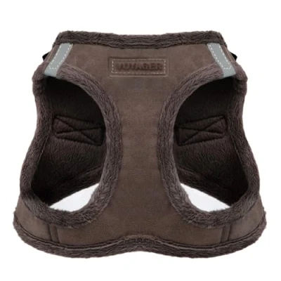Abbildung von Voyager Step In Plüsch Hundegeschirr by Best Pet Supplies Westengeschirr für kleine und mittelgroße Hunde, Weicher Plüsch, Schokolader, Size S Brust 37 40 cm