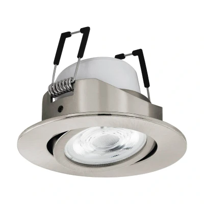 Abbildung von Eglo 99672 Einbauleuchte SALICETO Z nickel matt H:4,6 Ø:8,8cm rund, dimmbar 2700 6500K schwenkbar, mit Connect Funktion
