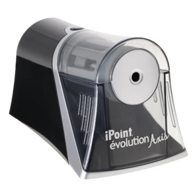 Abbildung von Westcott E 15510 00 iPoint Axis Elektrischer Anspitzer mit automatischem Spitz Stopp, grau/schwarz