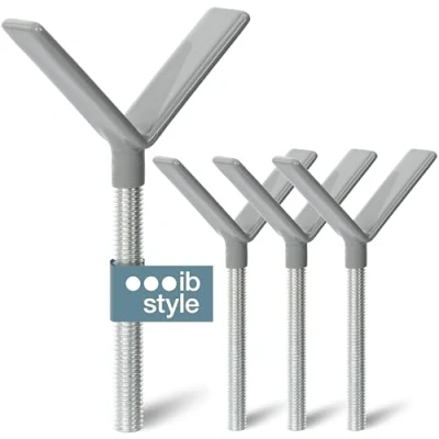 Abbildung von ib style Spindel für Türschutzgitter Zubehör Treppenschutzgitter, M10 Y Adapter aus Metall Treppengeländer, 4 Stück