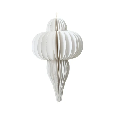Abbildung von Decoris Ornament weiß 20cm