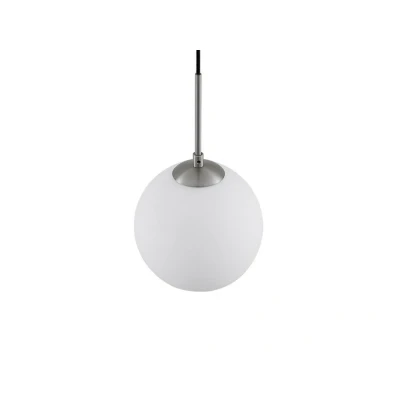 Abbildung von Lindby Hängeleuchte Jurian, dimmbar, Leuchtmittel nicht inklusive, Modern, Stahl, Glas, nickel, opal matt, 1 flammig, E27, Deckenlampe