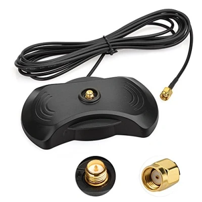 Abbildung von Eightwood RP SMA Verlängerung Kabel Male auf Buchse WiFi Antenne Magnetfuß RG174 2.5m 8.2ft für Wirelesse Router AV Sender Dlink Netgear Belkin MEHRWEG