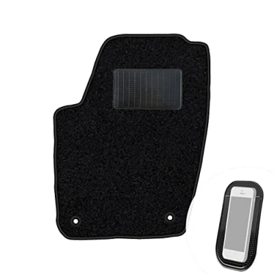 Abbildung von moto MOLTICO Fahrer Fußmatte Auto Velours Fahrerseite Autoteppiche Schwarz Fahrermatte 1 teilig passend für Seat Cordoba II Ibiza III VW Fox Polo IV