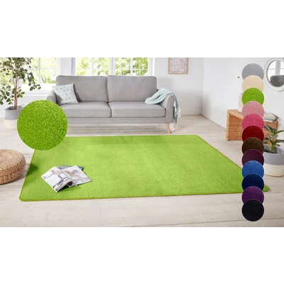 Abbildung von HANSE Home Teppich &quot;Shashi&quot;, rechteckig, Kurzflor, Unifarben, Teppich, Weich, Esszimmer, Kinderzimmer, Flur