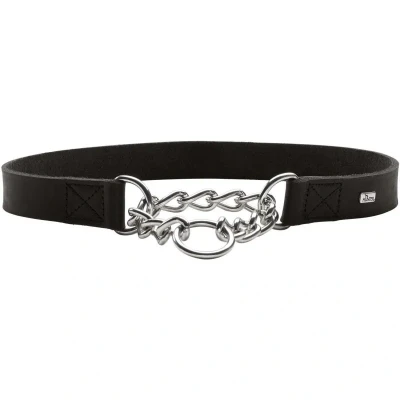 Abbildung von Hunter Tierbedarf Hunde Halsband Halsung mit Kette Aalborg, Leder