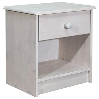 Abbildung von vidaXL Kiefernholz Massiv Nachttisch mit 1 Schublade Nachtschrank Nachtkommode Nachtkonsole Schlafzimmer Kommode Schrank 41x30x42cm