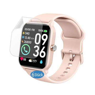 Abbildung von Frgnie Schutzfolie kompatibel für Gydom IDW19 / IDW13 IDW15 Smartwatch (6 Stück) Flexibel TPU Displayschutzfolie, TOOBUR/Woneligo/Fitpolo/Loddery/Gardien 1,8&quot;