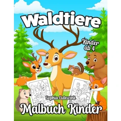 Abbildung von Waldtiere Malbuch ab 4: Kinder Mädchen Geschenke Mitbringsel Kindergeburtstag
