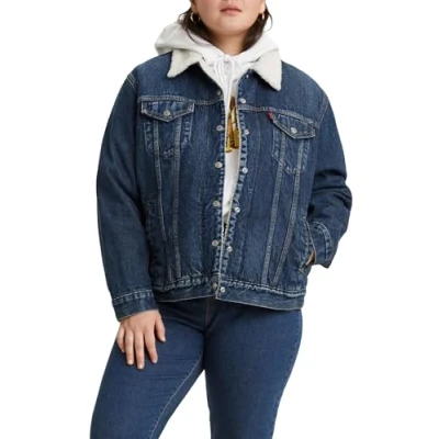 Abbildung von Levi&#039;s Damen Plus Size Ex Boyfriend Sherpa Trucker Jacke