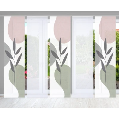 Abbildung von HOME in green Schiebegardine &quot;FRONDA&quot;, (5 St.), SET DIGITALDRUCK,BAMBUSOPTIK RECYCELT