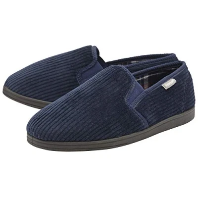 Abbildung von Dunlop Mens Hausschuhe Bequem Slip On Twin Gusset Rubber Sole Washable Größens EU 41 46