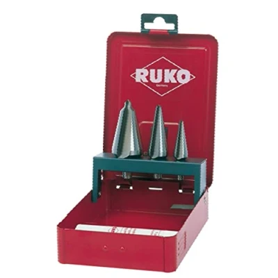 Abbildung von RUKO 101020E Juego brocas cónicas HSS E Co 5, Broca cónica (Co5) nº 1, 2 y 3 + pasta de corte