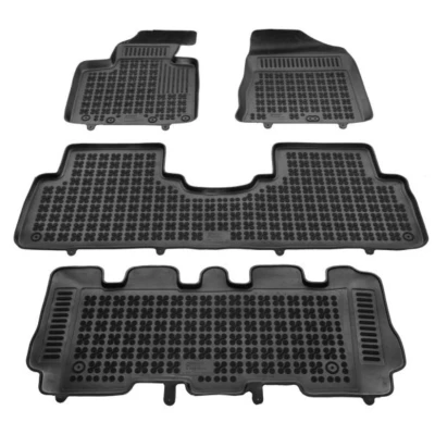 Abbildung von REZAW PLAST 201019 Fußmattensatz Gummi vorne und hinten schwarz KIA: SORENTO 3