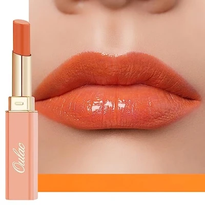 Abbildung von Oulac 2 in1 Lippenstift und Lip Balm, Saftiger Glänzender lippenpflege Lippenstift,Geschmeidige Hydratisierte Lippen, Glänzendes Finish für trockene, rissige spröde Vegan (08)