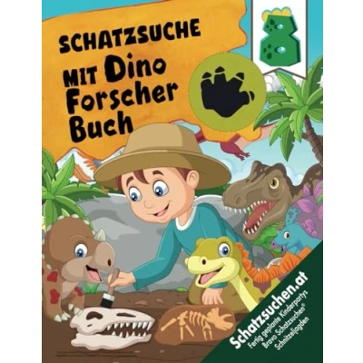 Abbildung von Dinosaurier Schatzsuche mit Dinoforscherbuch Kindergeburtstag Spiel ab 8 Jahren: Begebt euch dem Dinoforscherausweis auf eine spannende Dinosaurierausgrabung! (Bravo Schatzsuche)