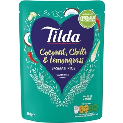 Abbildung von Tilda Steamed Coconut &amp; Chilli Basmati Rice, 6er Pack (6x250g)