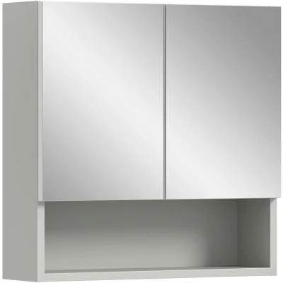 Abbildung von welltime Spiegelschrank &quot;Calcio, Breite 55 cm, 2 Spiegeltüren, 1 Einlegboden, 3 Fächer&quot;, Badschrank, Bad Möbel, Badezimmer