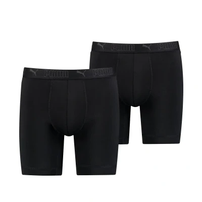 Abbildung von Puma Sport LONG Boxer 2 PACK Boxerbriefs, Herren, Größe: XL, Schwarz