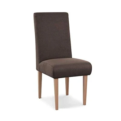 Abbildung von CAVADORE Esszimmerstuhl Kira / Polsterstuhl für Küche, Esszimmer oder Wohnküche Passend zur Küchengarnitur Leichte Fleckenentfernung dank Soft Clean 48 x 103 62 Flachgewebe: Braun