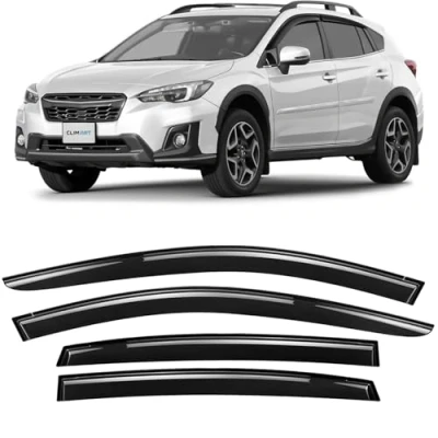Abbildung von CLIM ART Windabweiser für/kompatible mit Subaru XV 2017 2023, Autofenster Regenschutz, Regenabweiser, Anklebbare Deflektoren,4 Stück