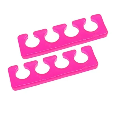 Abbildung von Silikon Zehenspreizer Fingerspreizer rosa pink 2 Stück Packung