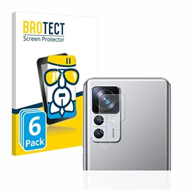 Abbildung von BROTECT Schutzglas für Xiaomi 12T Pro (NUR Kameraschutz) (6 Stück) Schutzfolie Panzer Folie Glas [Extrem Kratzfest 9H, Anti Fingerprint,
