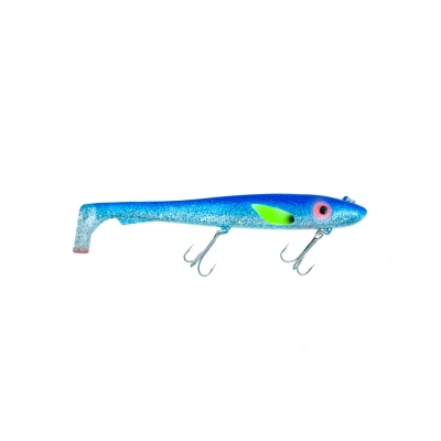 Abbildung von Svartzonker Big McRubber Blue Silver Glitter &quot;The Wire&quot; Shad 25.5cm (170g) Gummifisch