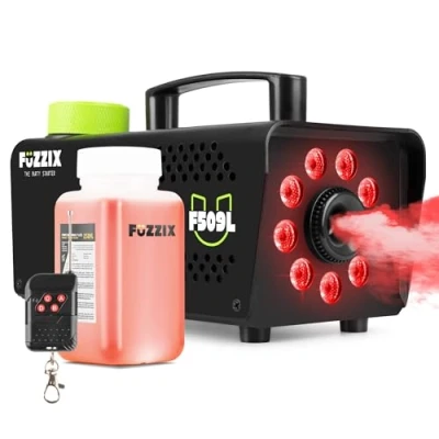 Abbildung von Fuzzix F509L Party Nebelmaschine mini mit 9 LEDs RGB inkl. 250ml