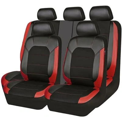 Abbildung von FAMAQ Auto Sitzbezüge Sets für Volkswagen VW Tiguan 2. Gen SWB (5seats) 2016 2017 2018 2019 2020 2021 2022 2023,Vordersitze Rückbank Allwetter Bequem Atmungsaktiv Innenraum Zubehör,A/Red