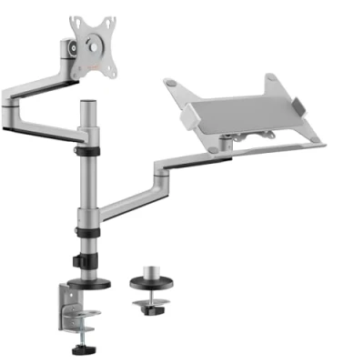 Abbildung von mywall Tischhalter für Monitor&amp;Laptop HL52L, Vollbeweglich, Monitor Halterung, Laptop Höhenverstellbar, Tischhalterung, Drehen, Neigen, 2in1 Multitasking