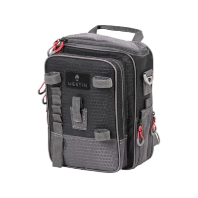 Abbildung von Westin W4 Street Bag Pro Medium Titanium Black Rucksack (Incl. 3 Tackleboxen) Angelrucksack