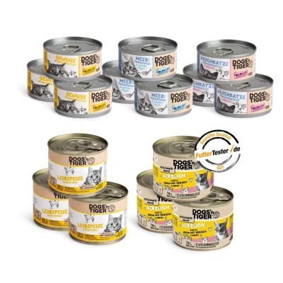 Abbildung von Adult Katzenfutter, Nassfutter, Getreidefrei, Mixpaket Top of the tops! Tiger, Thunfisch, Lachs, Shrimps &amp; Huhn, 15 tlg. Set