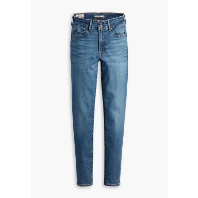 Abbildung von Levi&#039;s 711 Double Button Jeans Slim Fit, Damen, Größe: 23x28, Blue wave mid