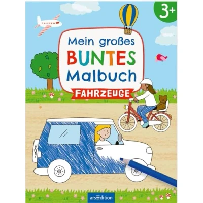 Abbildung von Mein großes buntes Malbuch Fahrzeuge: ab 3 Jahren Ausmalen mit farbigen Hintergründen