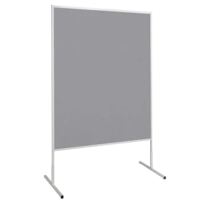 Abbildung von MAUL Moderationstafel Filz Grau, Standard Pinntafel 150x120 cm, Beidseitig auch als Trennwand nutzbar, Standfuß, 6363382, 1 Stück