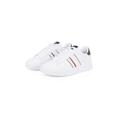 Abbildung von Tommy Hilfiger MODERN CUPSOLE STRIPES LTH Plateausneaker, Freizeitschuh, Halbschuh, Schnürer mit seitlichen Streifen