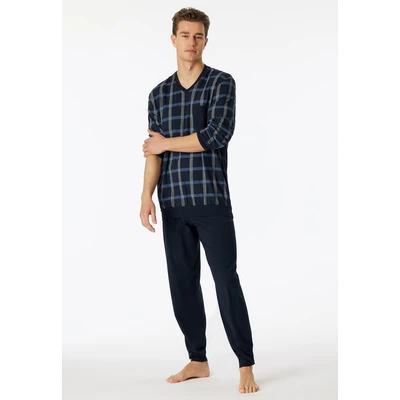 Abbildung von Schiesser Comfort SET Nachtwäsche Set, Herren, Größe: 48, Nachtblau