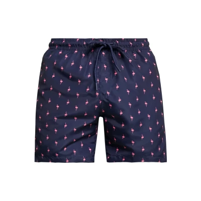 Abbildung von Urban Classics Pattern Badeshorts, Herren, Größe: Large, Dark blue/pink