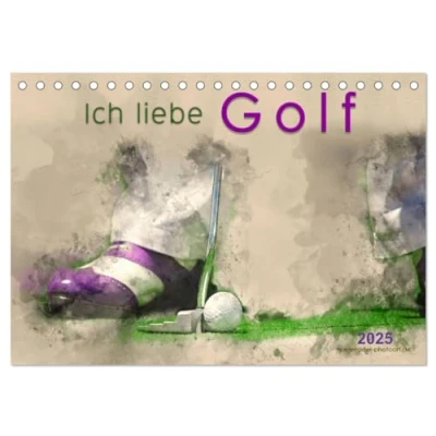 Abbildung von Ich liebe Golf (Tischkalender 2025 DIN A5 quer), CALVENDO Monatskalender