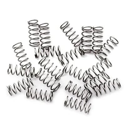 Abbildung von Musiclily Pro 10x4,5mm Edelstahl Federn für Strat Tele E Gitarre Brücke Saitenreiter, Original Farbe(10er Set)