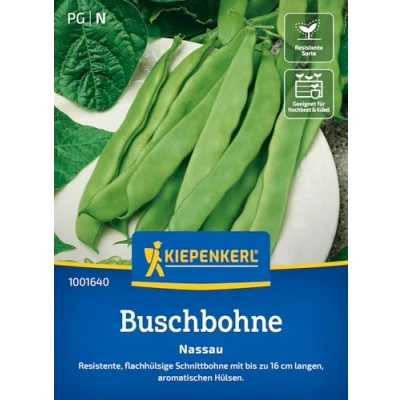 Abbildung von Kiepenkerl Buschbohnensamen Nassau 1001640 Bohnensamen für eine resistente Schnittbohne mit bis zu 16 cm langen Hülsen und einem Inhalt 6 8 lfd. Meter