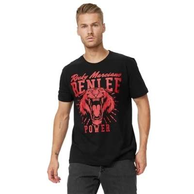 Abbildung von Benlee Normale Passform Tiger Power Tshirt print, Herren, Größe: 3XL, Black red