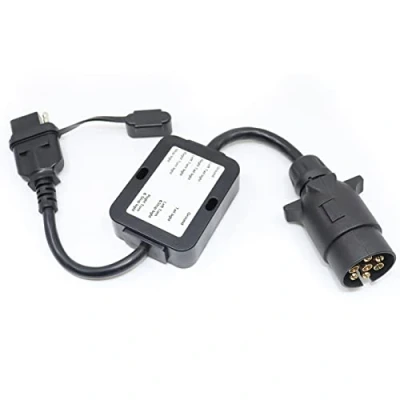 Abbildung von CARROFIX Trailer Light Converter European Round 7 Pin Connector to US 4 Way Flat Plug